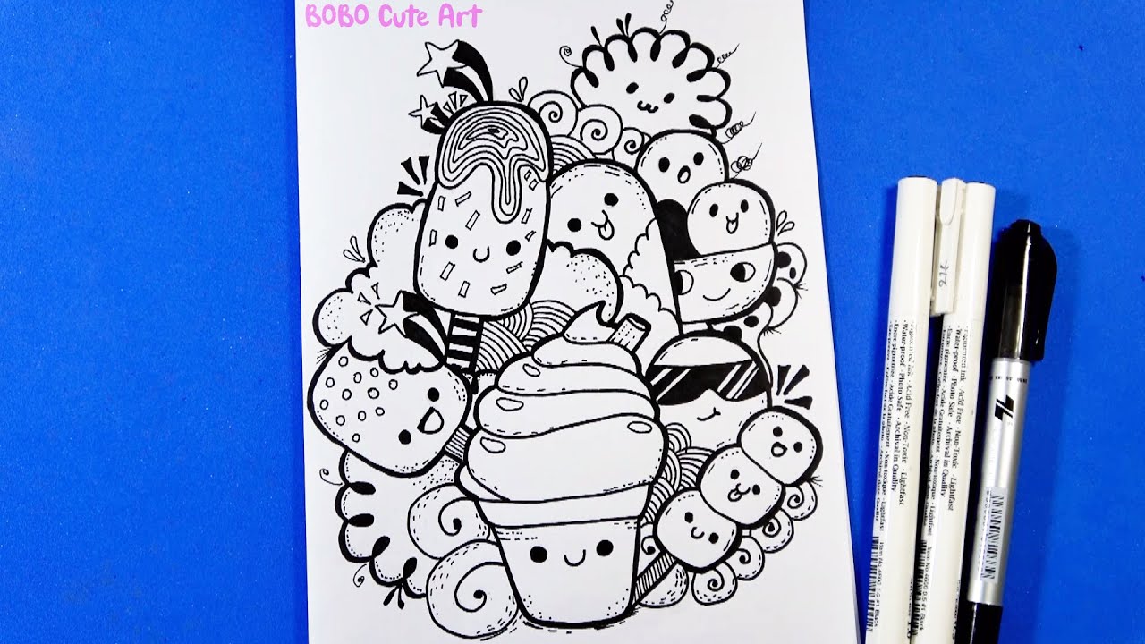 Doodle for Beginners | Cute Kawaii Ice Cream Drawing