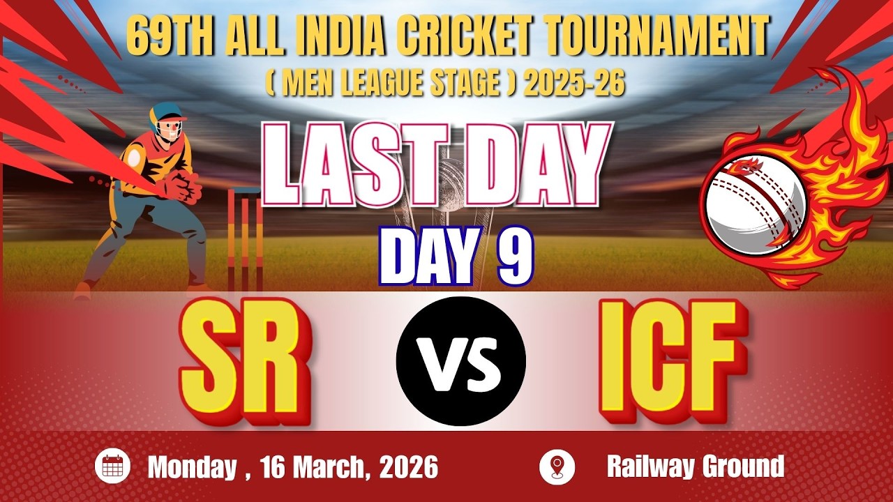 🔴LIVE | DAY 9 | SR vs ICF  I ALL INDIA RAILWAY T20 CRICKET  TOURNAMENT I RAILWAY GROUND SAMBALPUR