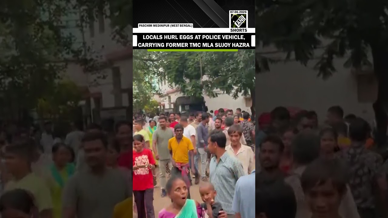 West Bengal: Locals hurl eggs at police vehicle, carrying former TMC MLA Sujoy Hazra