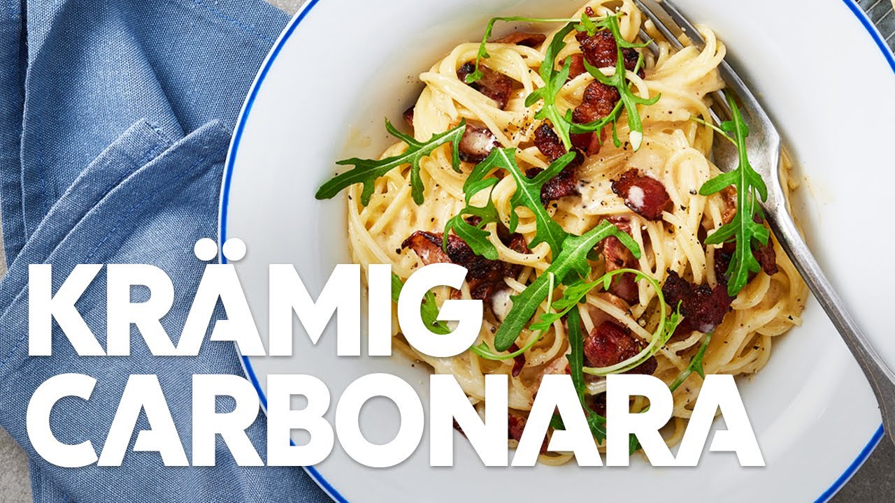 Krämig svenne-carbonara med bacon OCH grädde 😋