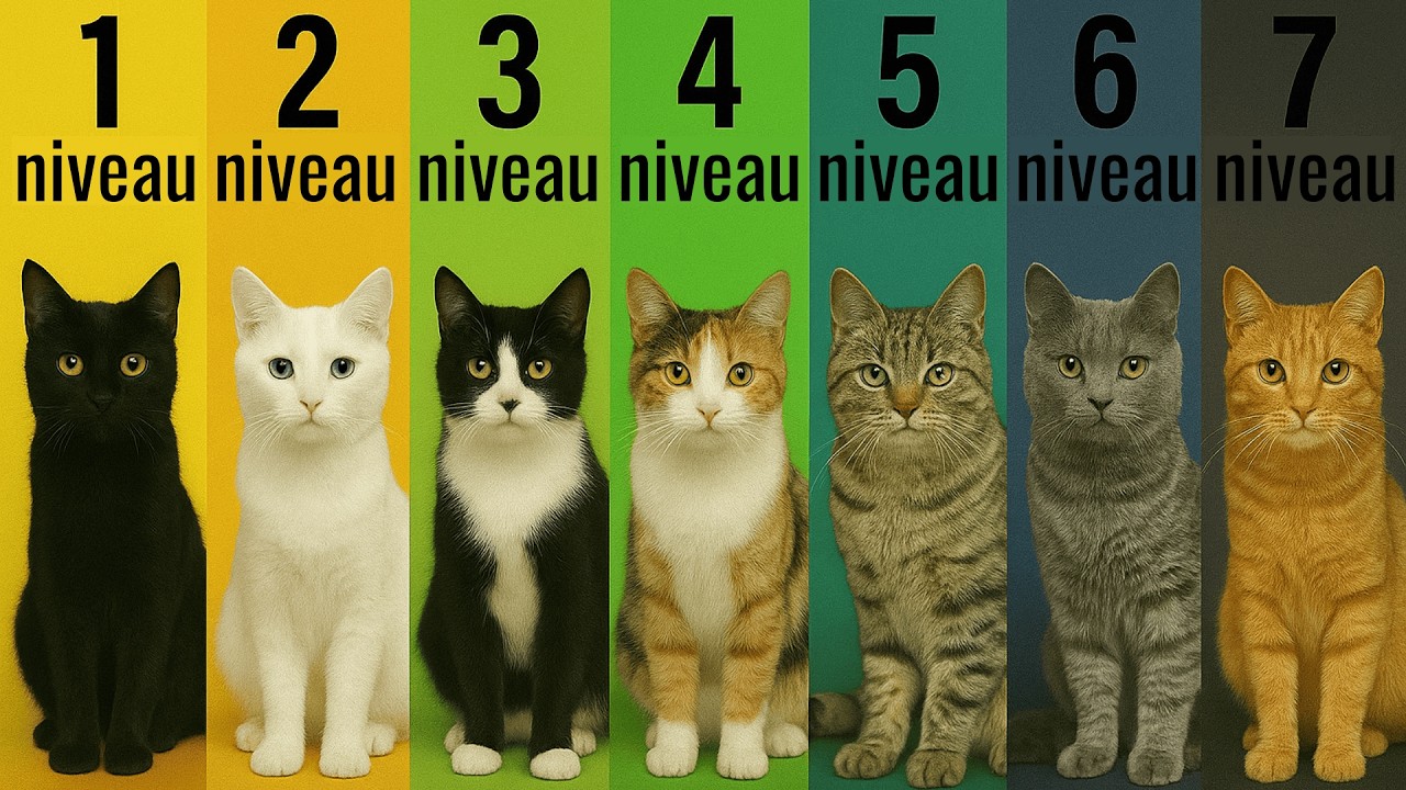 7 niveaux de personnalité chez le chat selon sa couleur