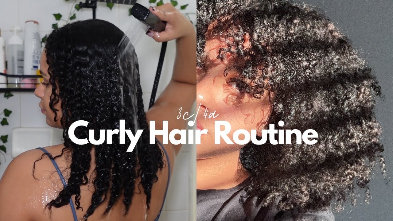 curly hair routine on damaged 3c/4a hair — attempting to get my curls back+cutting bangs | Vlogmas 🎄