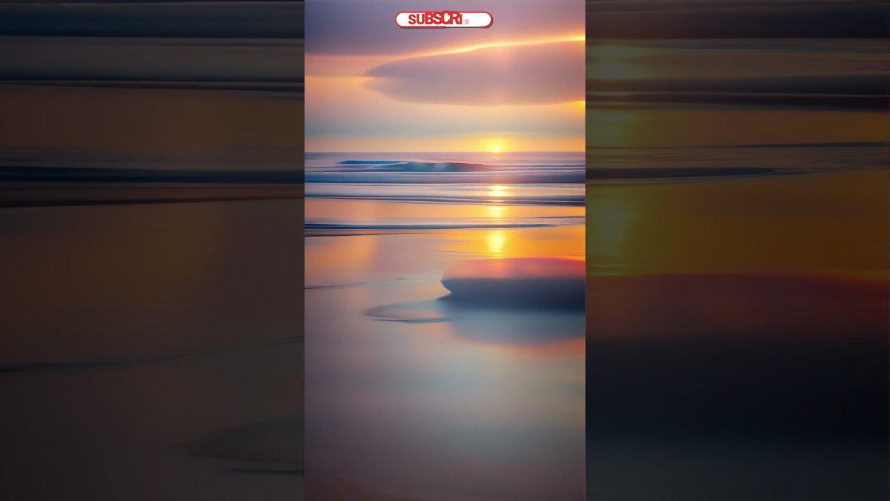 Sunrise Over a Beach with Drifting Jellyfish #sunrisevideo #Shorts #trending #viral