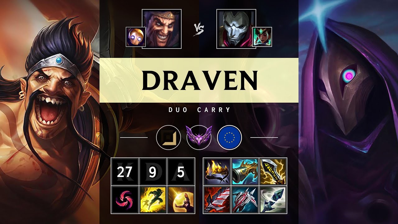 Draven ADC vs Jhin: Triple Kill, Legendary - EUW Master Patch 14.20