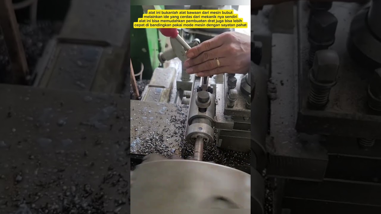 alat tambahan di mesin bubut.#lathemachine #lathe #bengkelbubut #diy #shortvideo #shorts