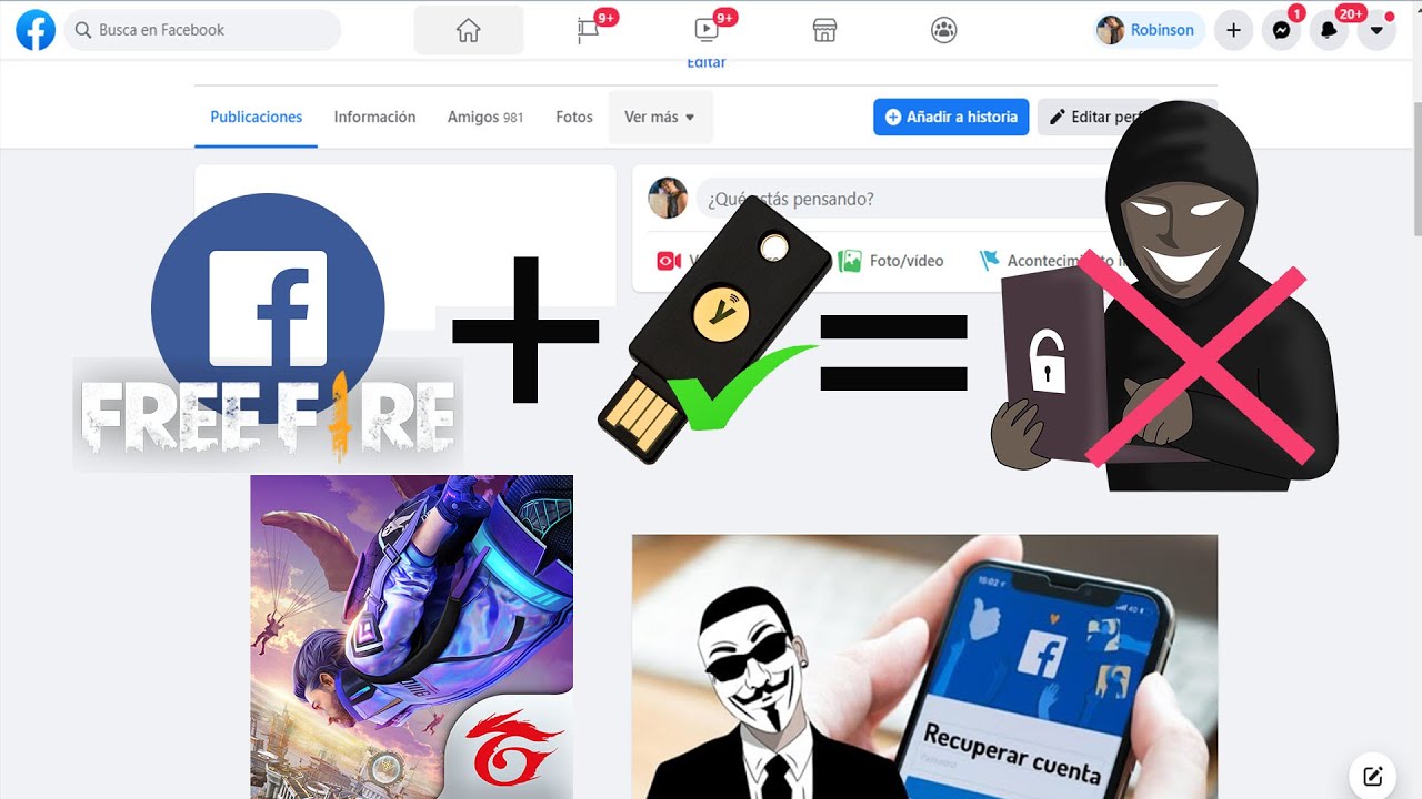 Proteger Cuenta Facebook o Free Fire con llaves de Seguridad 🔑 Yubikeys