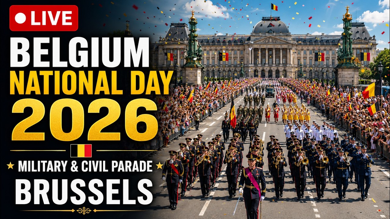 🔴 LIVE: Belgium National Day 2026 🇧🇪 | Grand Military & Civil Parade in Brussels