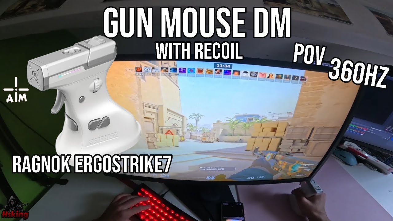 POV Gun Mouse DM CS2 (Ragnok ErgoStrike7)