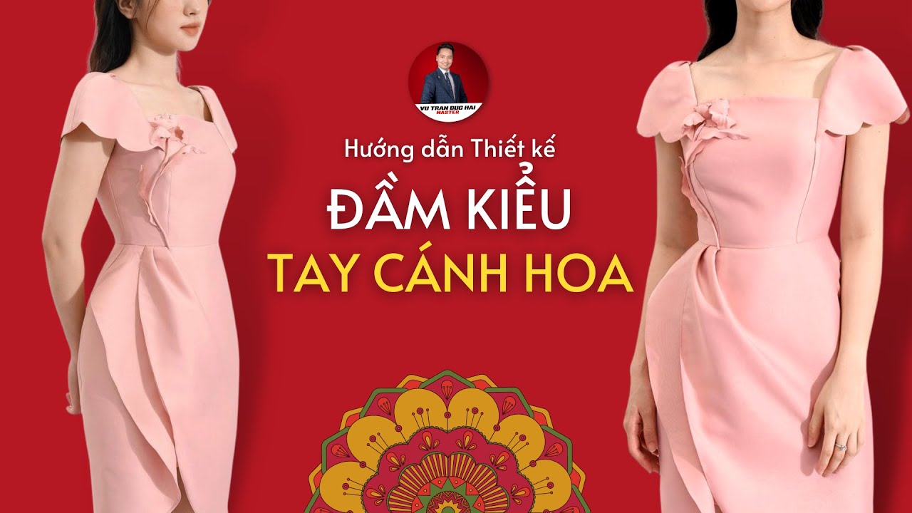 #131/ Hướng dẫn thiết kế Đầm kiểu Tay Cánh Hoa/ How to Design a Petal Dress