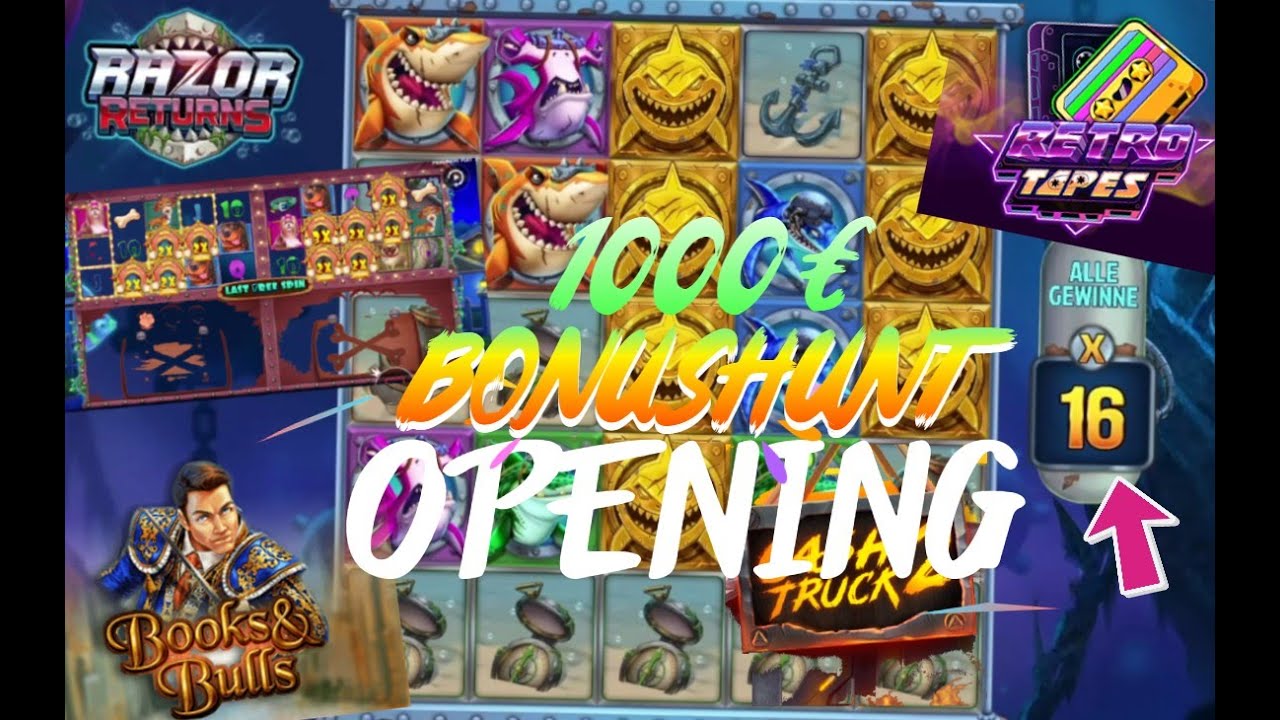 BONUSHUNT OPENING 18 Spiele 🔥 (Retro Tapes, Razor Returns, Book of Tut etc)