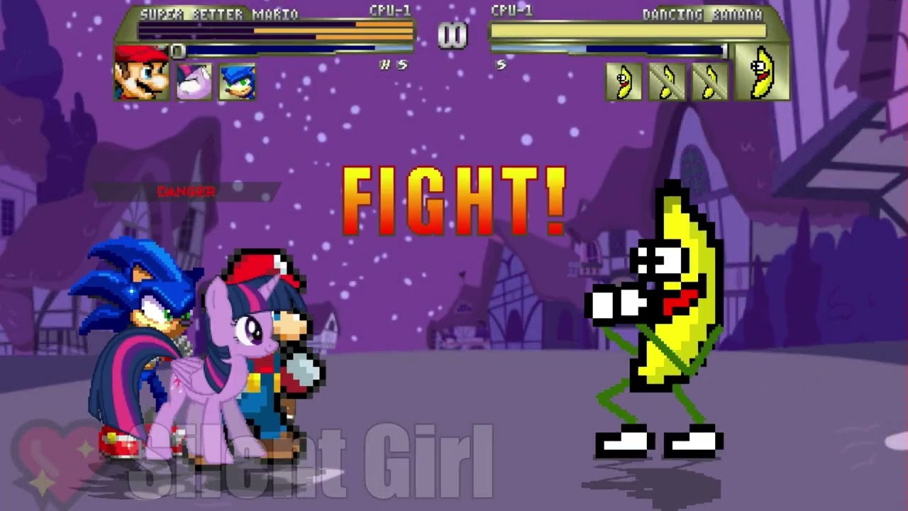FOR @ChristeenMagicalGirl2K7: Team Super Better Mario (SIMUL) vs Dancing Banana x4 (TURNS) - Mugen