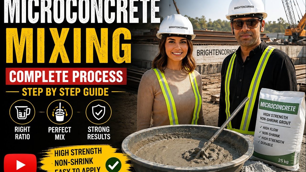 🔩 Complete Mixing Process of Micro Concrete | 🏗️   #viralvideo #माइक्रो कंक्रीट को मिक्स