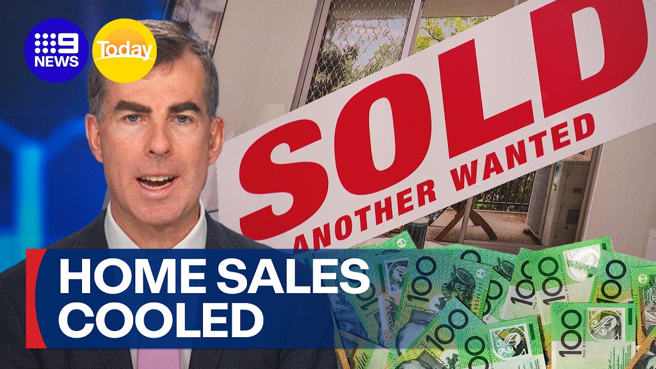 Home sales cooled as borrowers prepare for likely rate rise | 9 News Australia