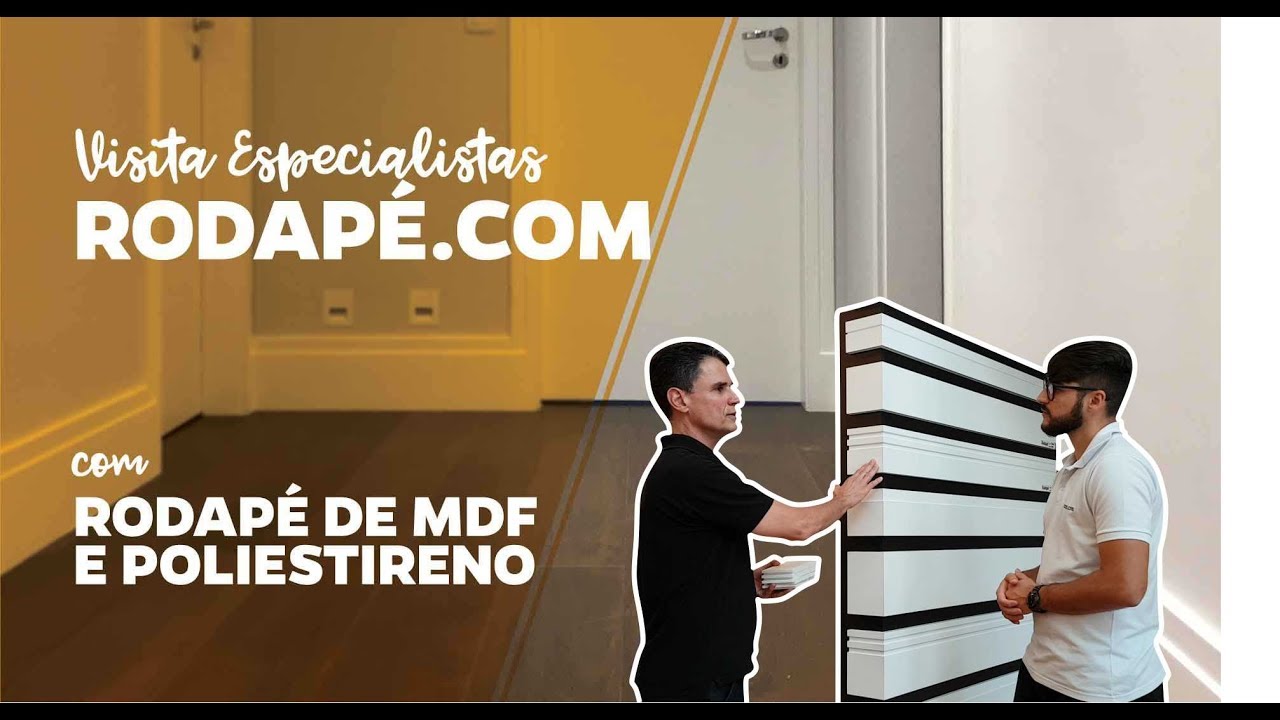 RODAP&Eacute; EM MDF E POLIESTIRENO COM RODAP&Eacute;.COM