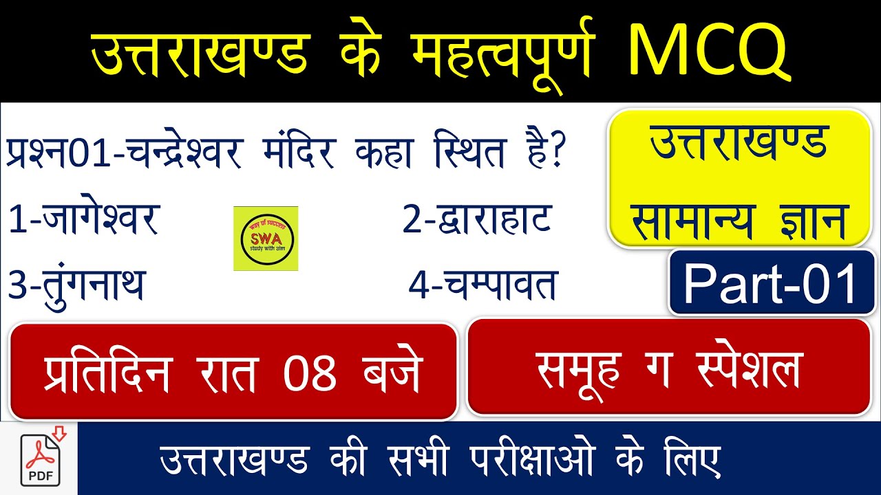 Uttarakhand Gk Quiz | Top 20 Most Important Question | Uttarakhand Gk For Uksssc Exam,Ukpsc Exam