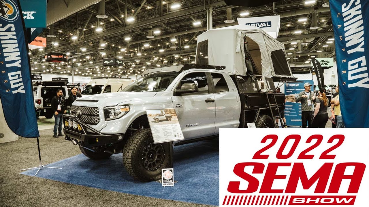 SEMA 2022 - Long Travel Tundra - Skinny guy Campers - Bowen Customs Camper Bed