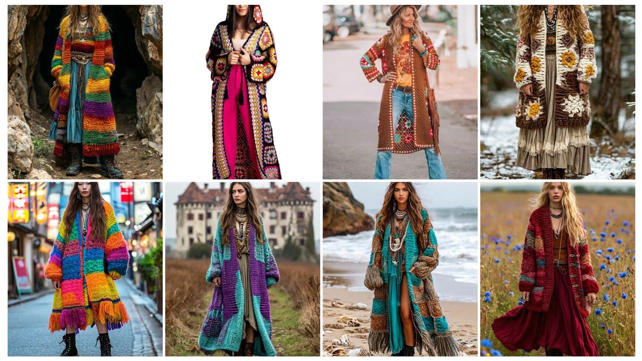 Crochet Trench Coat Design Collection | Elegant And Modern Style#crochet #design #trending #homemade