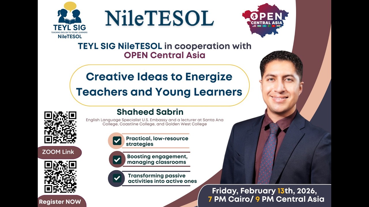 Creative Ideas to Energize Teachers and Young Learners (Shaheed Sabrin) TEYLSIG & OPEN C.Asia Event