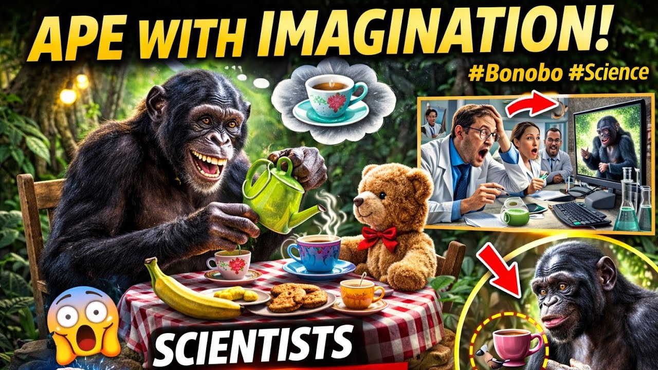 Ape With Imagination 😱 #Bonobo #Science 