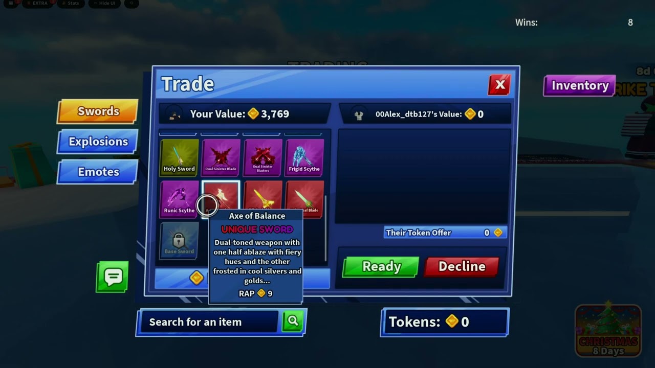 Transferring my stuff to my main bc that my old main account bladeball Roblox 