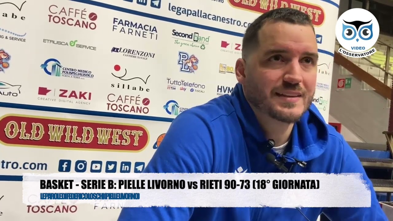 Basket - Serie B, Pielle Livorno vs Rieti 90-73: le parole di Federico Loschi (PL)