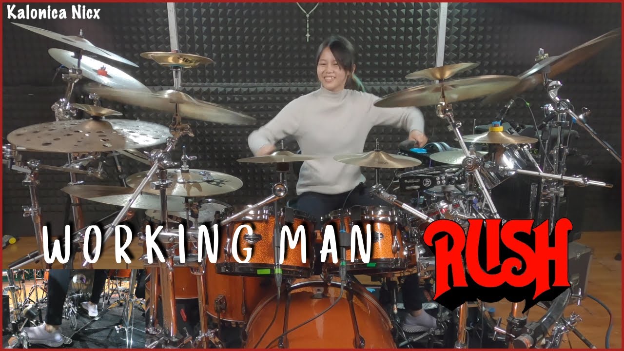 Rush - Working Man - Neil Peart / John Rutsey | Drum cover by Kalonica Nicx