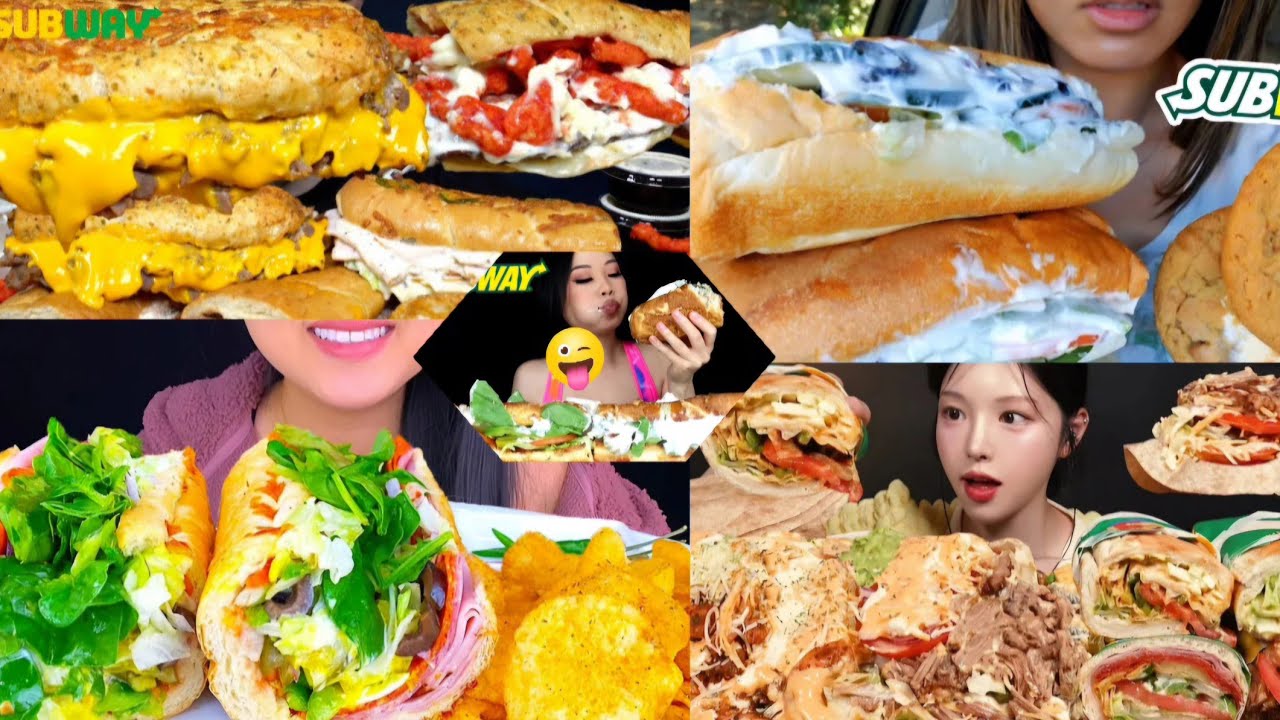 *VEGIE DELITE* MUKBANG SUBWAY SANDWICH BIG BITES // MUKBANG COMPILATION //DELISH EATING SOUNDS 