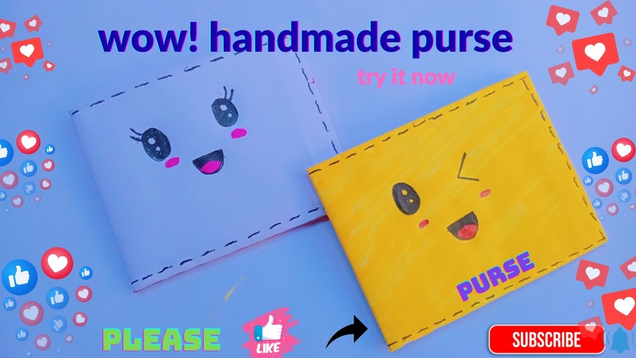 Simple folds of handmade purse 😲 || easy paper purse || how to make paper purse step by step 💯