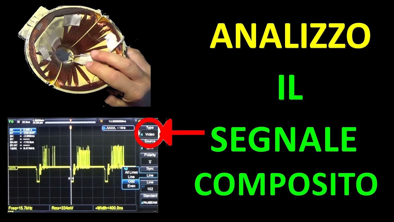 0794: Analizzo il segnale video composito con l'oscilloscopio in TV trigger