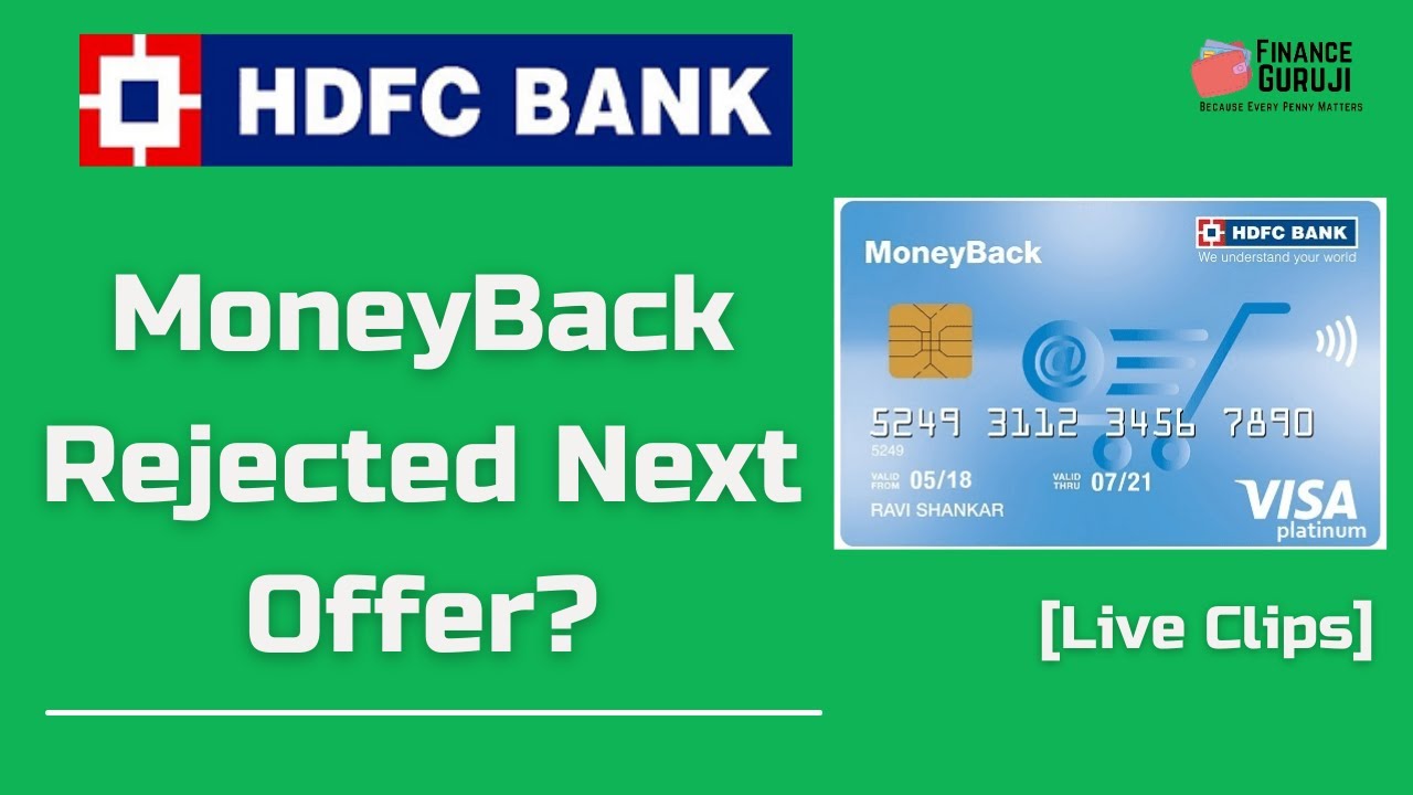 HDFC Money Back Card Rejected | Next Offer कब आएगा? [Clip]
