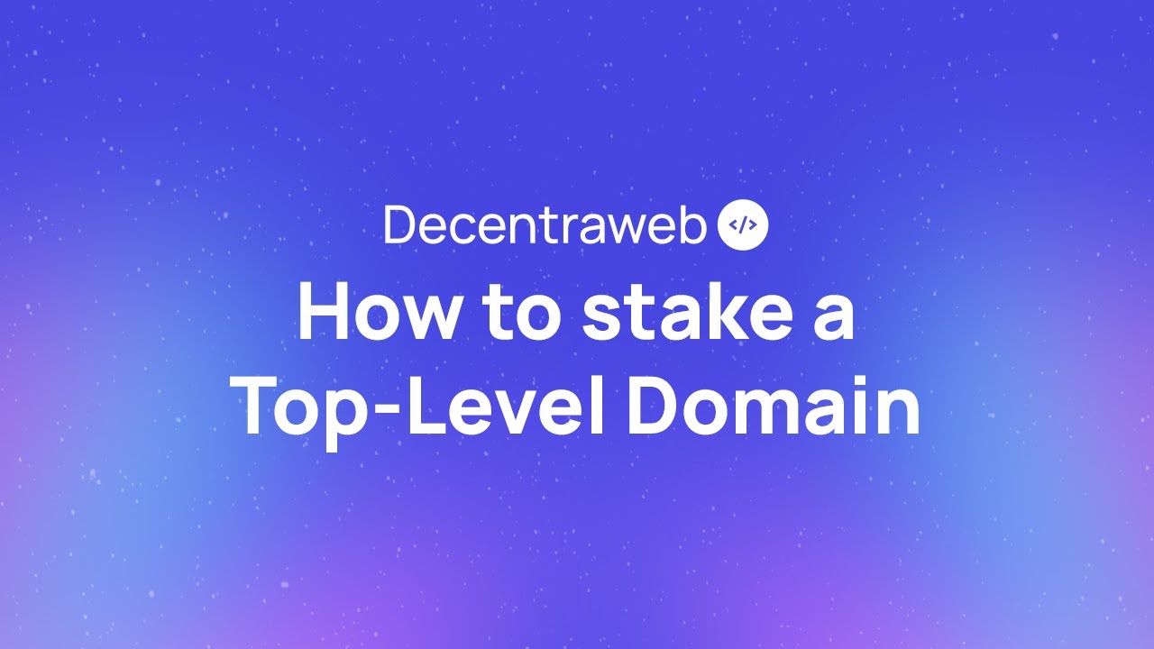 Latest : How to Stake Your Top-Level Web3 Domain Updated Tutorial