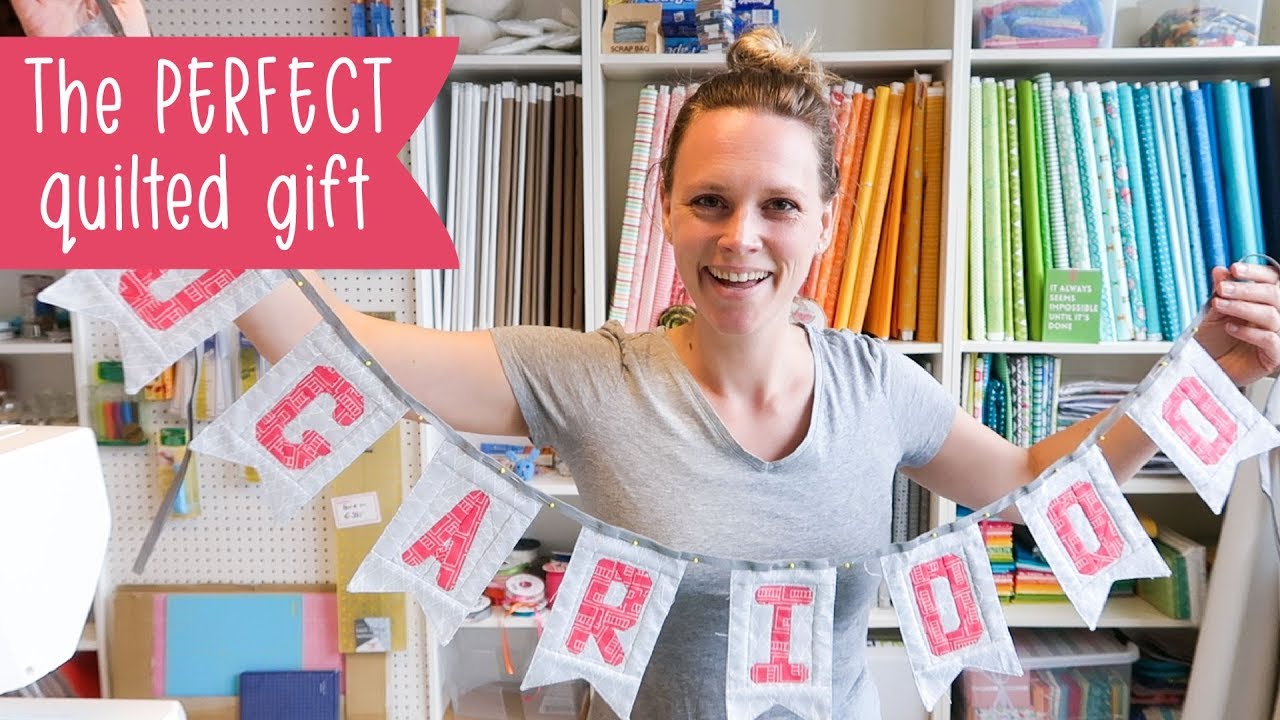 How to make a quilted banner - Such a great handmade gift!