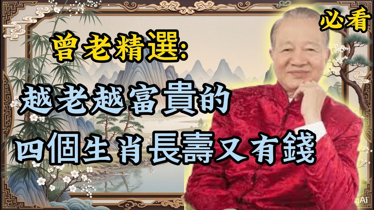 曾仕强：恭喜這幾個生肖！年紀越大運越旺。曾老精選｜