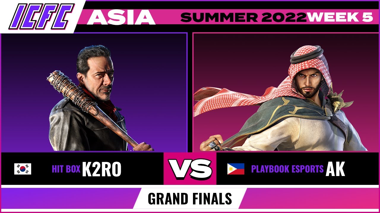 K2RO (Negan) vs AK (Shaheen) Grand Finals ICFC TEKKEN Asia: Summer 2022 Week 5