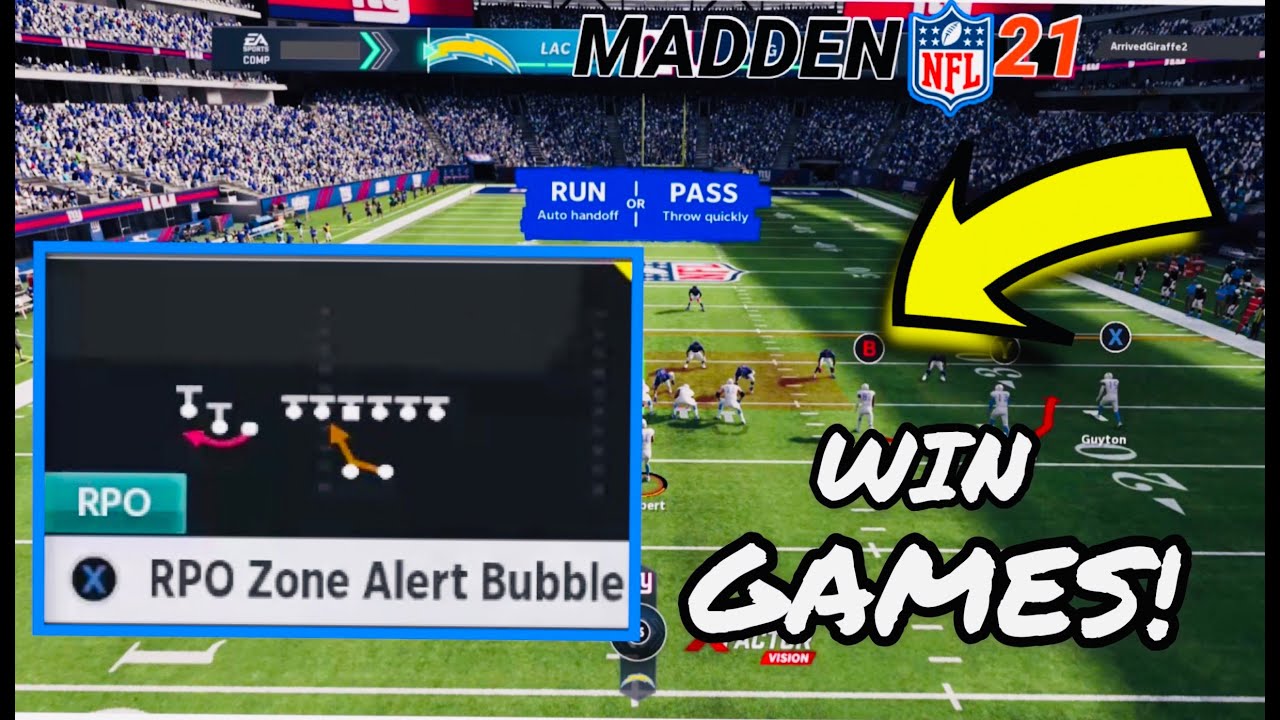 Madden 21 Destroy Any Defense With This RPO Play  Unstoppable Mini Scheme | Madden 21 Tips | TMQ #75