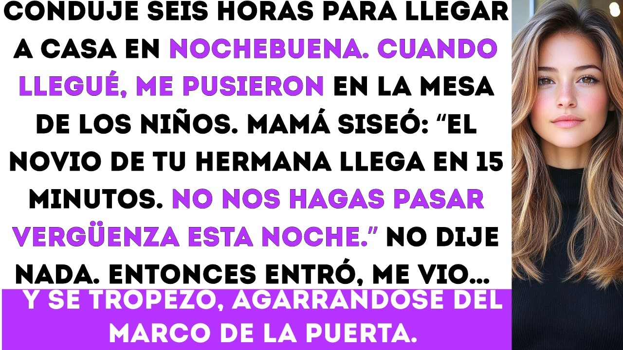 “Mis papás me pusieron en la mesa de los niños… y el novio de mi hermana se agarró del marco de la..