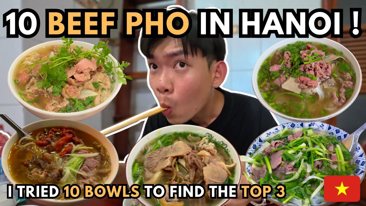 I Tried 10 Beef Pho in Hanoi Vietnam 🇻🇳 |  Why Rice Isn’t the Main Choice Here