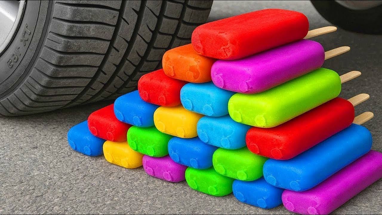 Crushing Experiments! Car vs Crunchy & Soft Things! Coca-Cola, Fanta, Mirinda, Mnt Dew # 41