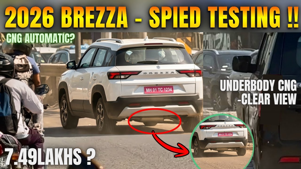 SPIED🚀 Brezza Facelift 2026 underbody CNG | Brezza facelift 2026 launch date brezza mileage 2026