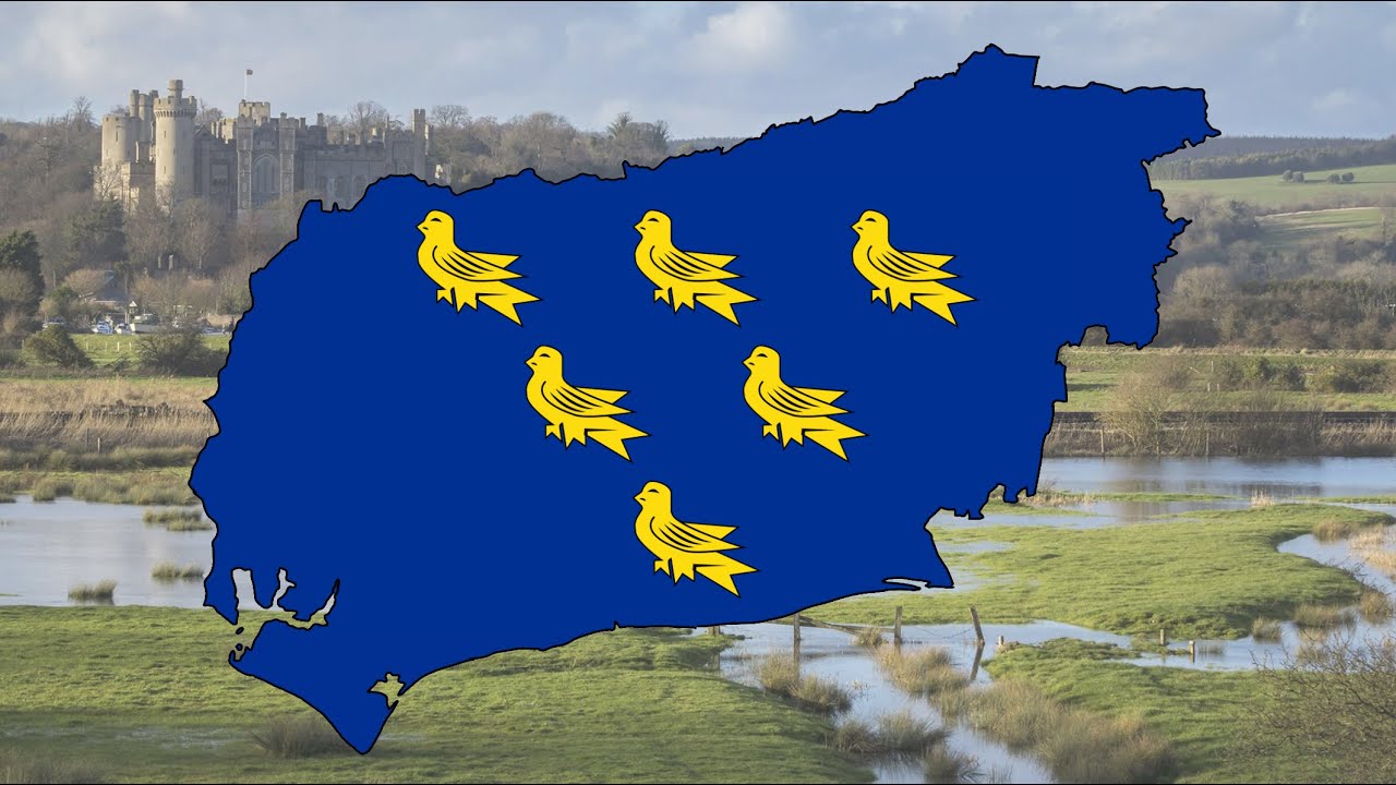 West Sussex - Flag Map Speedpaint