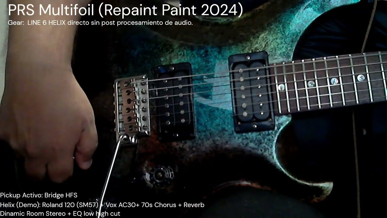PRS Multifoil, sonidos rotary Cerati, Line 6 Helix emulación demo.