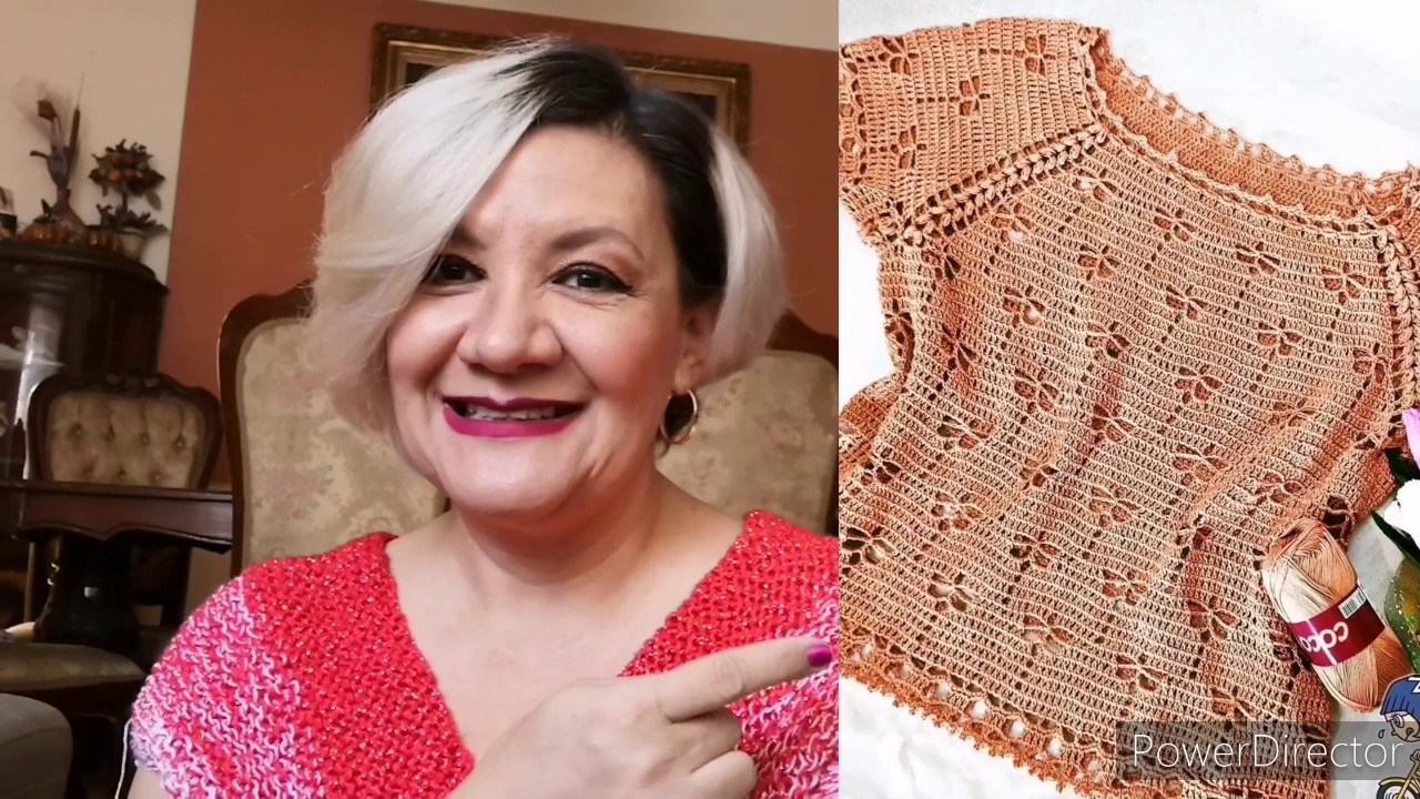 BLUSA DE LIBÉLULAS A CROCHET PARTE 1