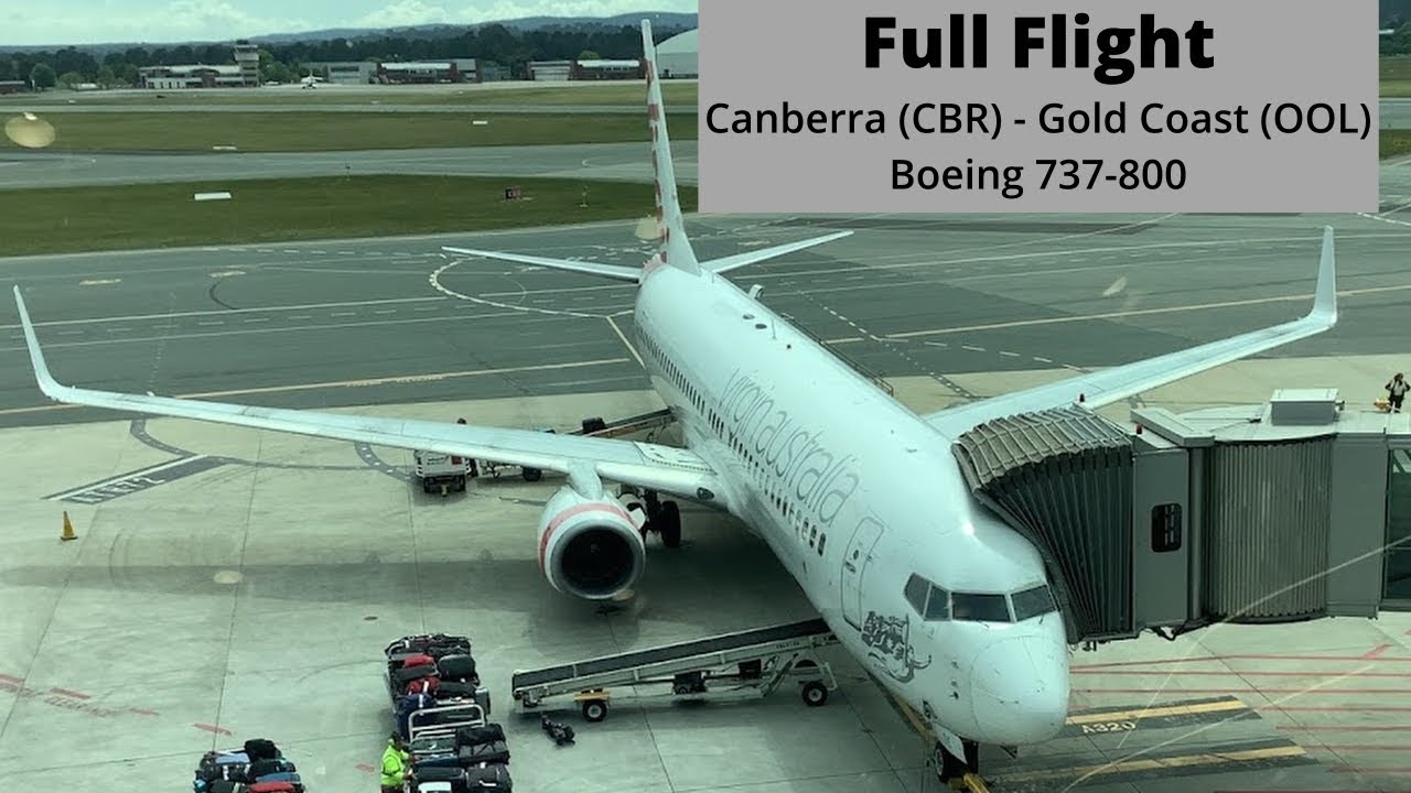 Full Flight / Canberra to Gold Coast / Boeing 737-800 Virgin Australia / 4K