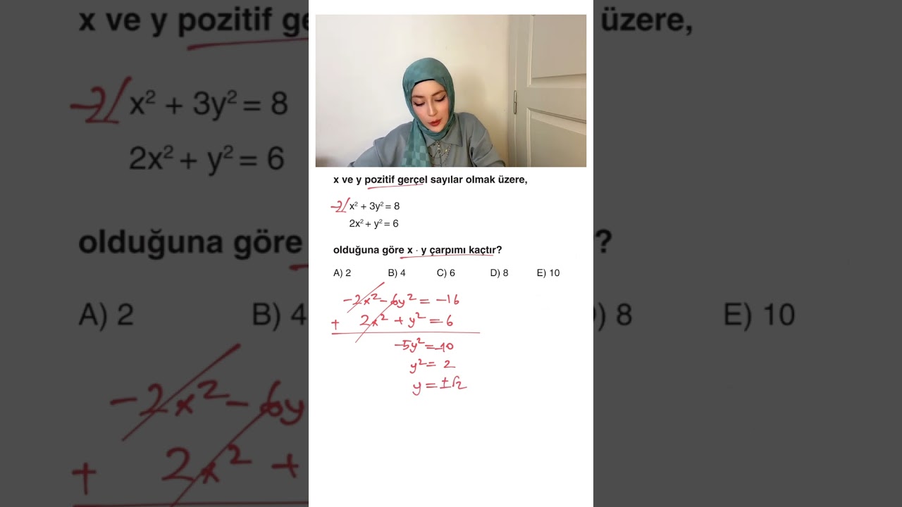 2021 AYT Matematik &ccedil;ıkmış denklem sorusu