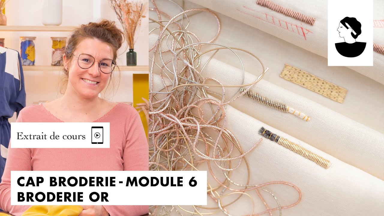 Découverte de la canetille et du jaseron | CAP Broderie - module 6: Broderie or