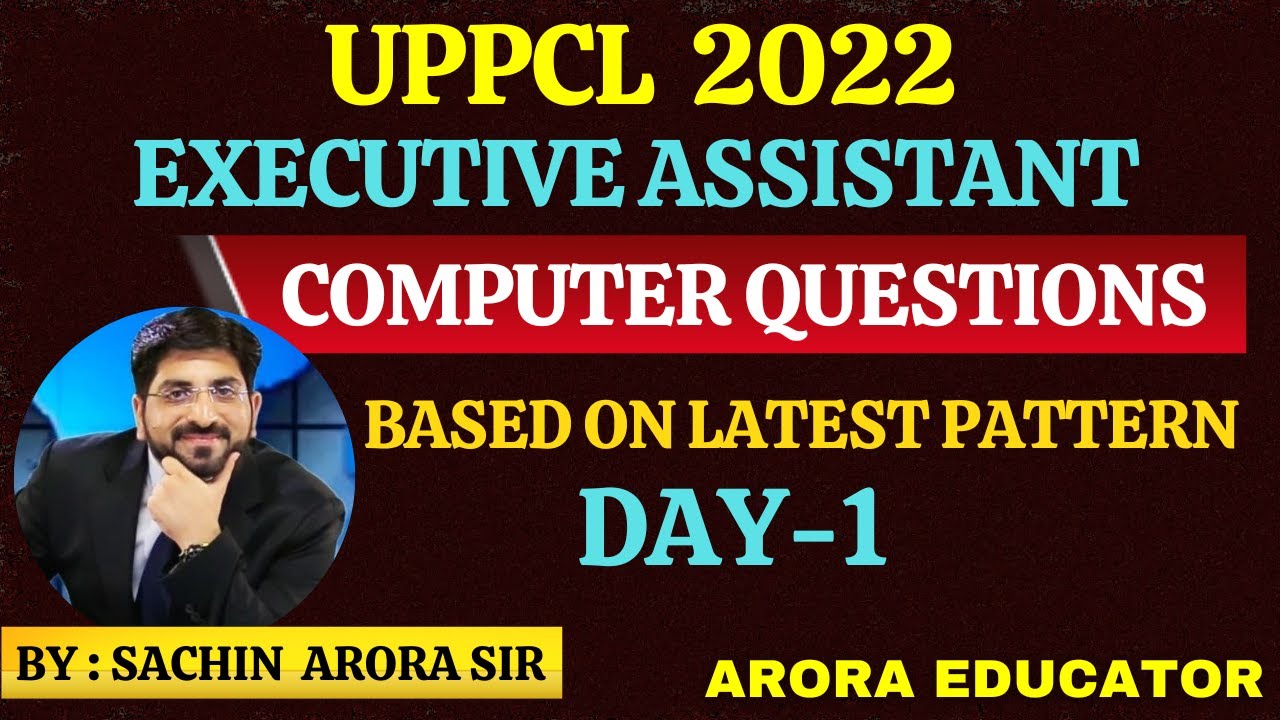 UPPCL Executive Assistant Computer Questions| UPPCL Executive Assistant Previous Year Questions Day1