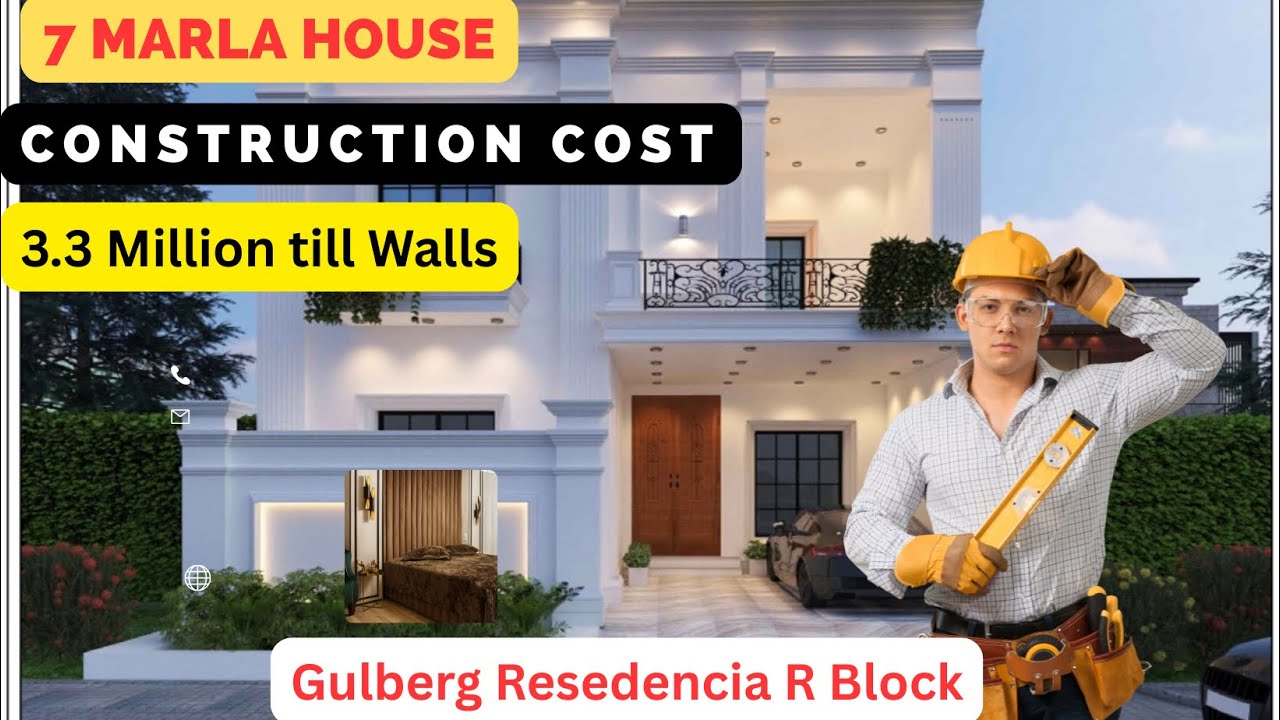 7 Marla house construction cost till plinth beem / Gulberg Resedencia R block 