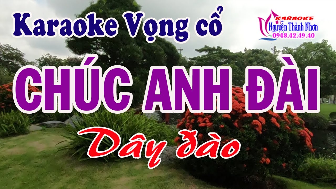 Karaoke vọng cổ CHÚC ANH ĐÀI - DÂY ĐÀO [Beat mới]