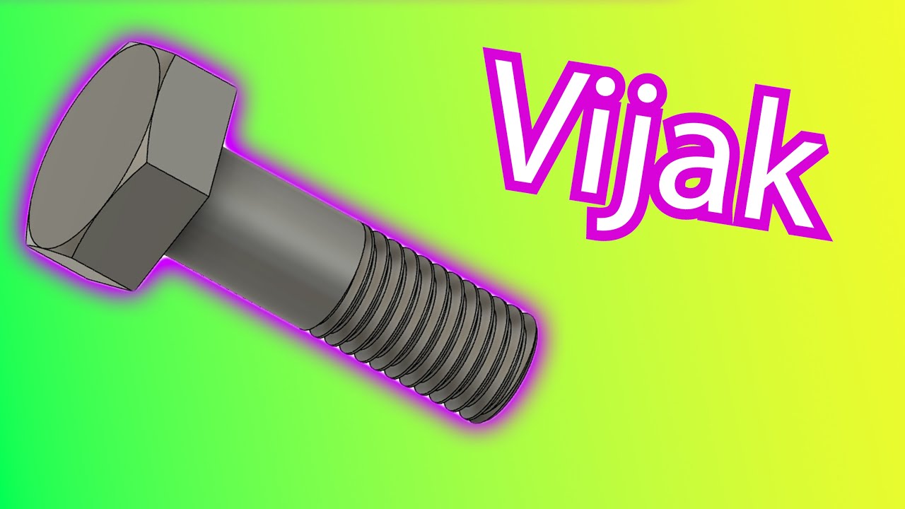 Fusion 360 Vijak i navoj (Revolve, Thred) #3