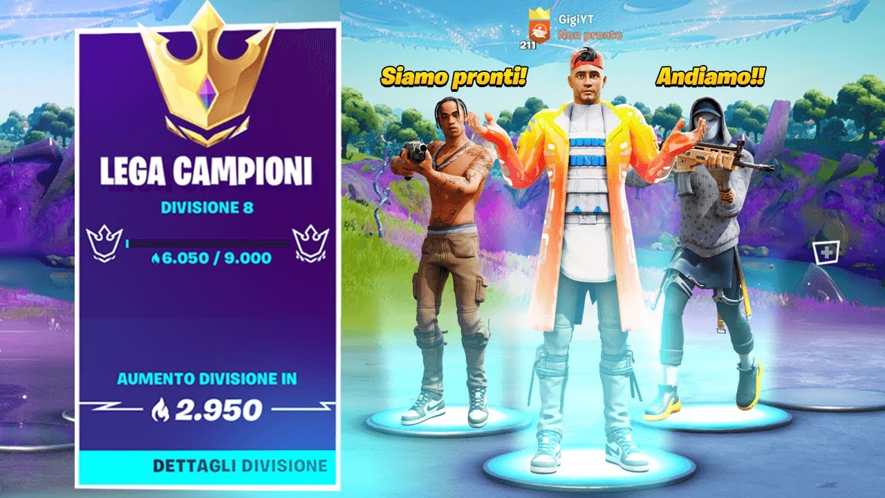 Entrano in LOBBY 2 Player FORTISSIMI e Arriviamo a 6.000 Punti Arena! LEGA CAMPIONI! Fortnite ITA!